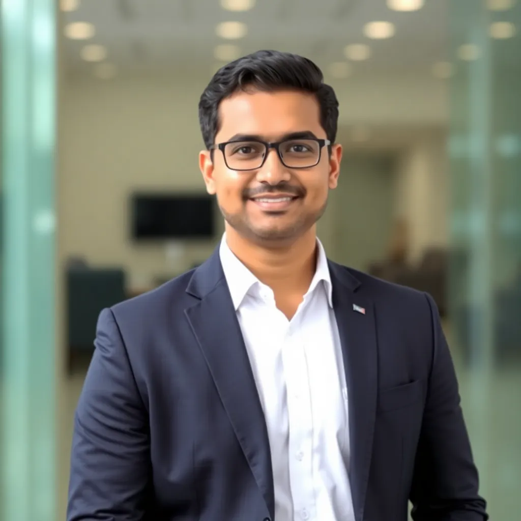 Portrait of Ankit Mehta, a successful trader.